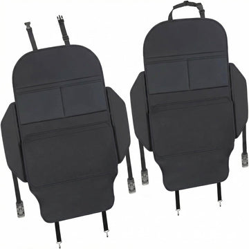 Seat Back Protector Preventing the Impact of Children Stepping on the Seat Backrest Beautiful appearance and easy to clean black (Black -2pcs)