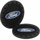 000651R01 Ford Oval Auto Car Truck SUV Cup Holder Coaster 2-Pack Blue-1