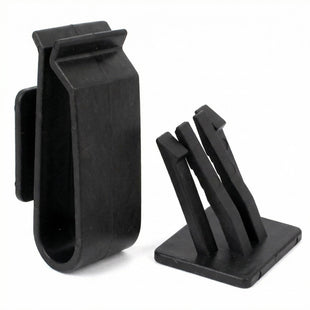 a14101000ux0674 Black Plastic Rectangle Shaped Car Smokeless Cigarette Ashtray Holder