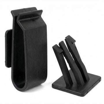 a14101000ux0674 Black Plastic Rectangle Shaped Car Smokeless Cigarette Ashtray Holder - 0