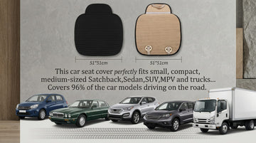 Car Seat Covers Bottom Car Seat Cover Cloth Front Seat Only Universal Car Seat Cushion Buckwheat Hulls Car Seat Pads Mat for Auto Driver Ventilated Breathable Comfortable(Gray) - 0