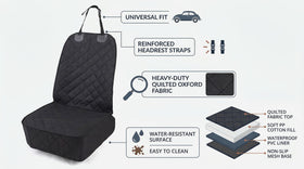 Dog Car Seat Cover Pet Front Cover for Cars Trucks and Suvs - Waterproof & Nonslip Dog Seat Cover (Front Seat) - 0