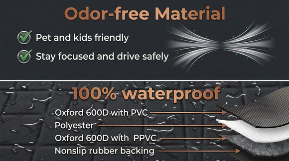 Dog Car Seat Cover for Pets 100% Waterproof Seat Cover Hammock 600D Heavy Duty Scratch Proof Nonslip Durable Soft Back Seat Covers for Cars Trucks and SUVs