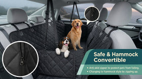 Dog Car Seat Cover for Pets 100% Waterproof Seat Cover Hammock 600D Heavy Duty Scratch Proof Nonslip Durable Soft Back Seat Covers for Cars Trucks and SUVs - 0
