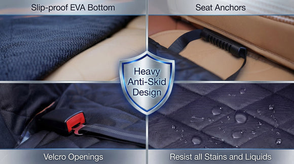 Dog Seat Cover for Back Seat Waterproof Dog Car Hammock Protects Your Vehicle from Scratches Hair and Dirt Easy to Install & Clean Oxford Fabric Machine Washable Universal Fit Pet Seat Cover