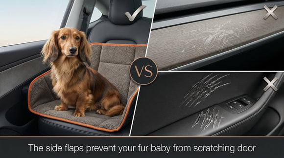 Dog Seat Cover for Back Seat Waterproof Dog Car Hammock Protects Your Vehicle from Scratches Hair and Dirt Easy to Install & Clean Oxford Fabric Machine Washable Universal Fit Pet Seat Cover