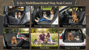 6-in-1 Dog Car Seat Cover for Back Seat Waterproof Dog Car Hammock with Mesh Window & Side Flap Pet Backseat Protector for Car SUV Truck-5