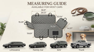 vailge Pet Seat Covers 100% Waterproof Scratch Proof Nonslip 600D Heavy Duty Dog Hammock for Back Seat car Trucks SUV