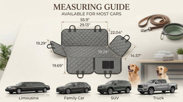 vailge Pet Seat Covers 100% Waterproof Scratch Proof Nonslip 600D Heavy Duty Dog Hammock for Back Seat car Trucks SUV - 0
