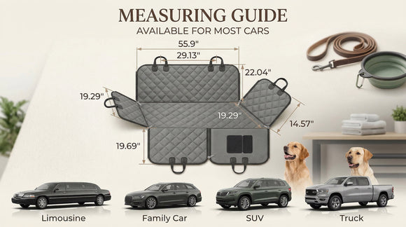 vailge Pet Seat Covers 100% Waterproof Scratch Proof Nonslip 600D Heavy Duty Dog Hammock for Back Seat car Trucks SUV