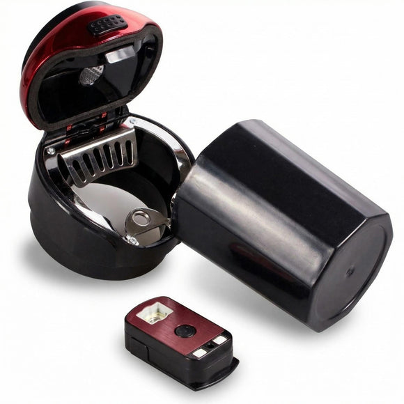 Car Ashtray Lighter Set Detachable With Lid Blue LED Light Indicator for Home Office and Travel