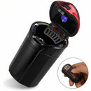 Car Ashtray Lighter Set Detachable With Lid Blue LED Light Indicator for Home Office and Travel-2