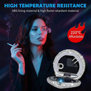 Car Ashtray Portable Bling Cigarette Smokeless Cylinder Cup Holder with Blue LED Light Indicator Car Accessories for Women Ideal for Car Home and Office 1 - Pack Black+White-3