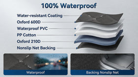 Dog Car Seat Cover for Back Seat 600D Heavy Duty Dog Hammock for Car with Side Flap 100% Waterproof Pet Backseat Cover Anti-Scratch Nonslip Pet Seat Protector for Cars Trucks and SUV - 0