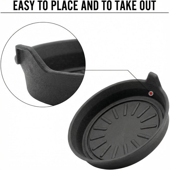 Seven Sparta Car Coasters for Cup Holders Silicone Universal Vehicle Coasters Set of 4 Pack 3-1/8 Diameter (Black)