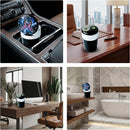 Car Trash Can with Lid and Blue LED Light Mini Auto Garbage Can Portable Leakproof Vehicle Trash Bin Trash Cup Smell Proof Can for Automotive Car Home Office Kitchen Dinning Room-5