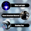 Car Trash Can with Lid and Blue LED Light Mini Auto Garbage Can Portable Leakproof Vehicle Trash Bin Trash Cup Smell Proof Can for Automotive Car Home Office Kitchen Dinning Room-4