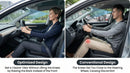 Soft Dense Memory Foam Car Seat Cushion for Driving - Seat Cushion for Car Seat Driver with Wedge Design & Raised Back to Broaden Vision Provides Comfort for Lower Back & HIPS (Passenger Use Too)-4