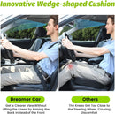 Soft Dense Memory Foam Car Seat Cushion for Driving - Seat Cushion for Car Seat Driver with Wedge Design & Raised Back to Broaden Vision Provides Comfort for Lower Back & HIPS (Passenger Use Too)-5