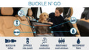 Buckle N Go Dog Car Seat for Large Dogs Waterproof Fabric Breathable Mesh Sides Adjustable Seat Belt Leash Carseat for Medium to Large Pets Car Seat Cover - 21 X 19 X 19in-10