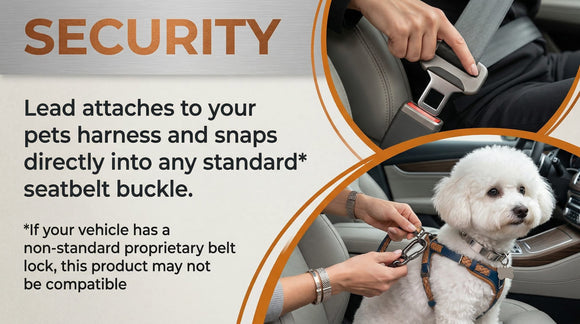 Buckle N Go Dog Car Seat for Large Dogs Waterproof Fabric Breathable Mesh Sides Adjustable Seat Belt Leash Carseat for Medium to Large Pets Car Seat Cover - 21 X 19 X 19in