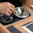 Car Ashtray with lid smell proof Stainless Steel Portable Smokeless Detachable Windproof Self Extinguishing Butt Bucket Ash Tray for Most Car Cup Holder for Outdoor Travel Home Office (Silver)-6
