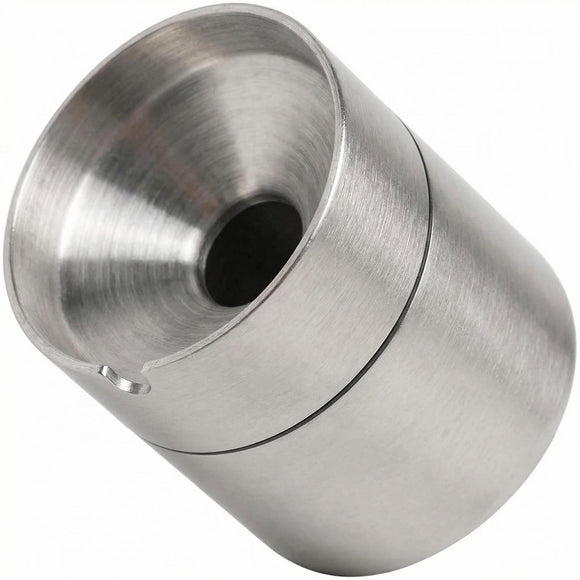 Car Ashtray with lid smell proof Stainless Steel Portable Smokeless Detachable Windproof Self Extinguishing Butt Bucket Ash Tray for Most Car Cup Holder for Outdoor Travel Home Office (Silver)