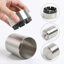 Car Ashtray with lid smell proof Stainless Steel Portable Smokeless Detachable Windproof Self Extinguishing Butt Bucket Ash Tray for Most Car Cup Holder for Outdoor Travel Home Office (Silver)-3