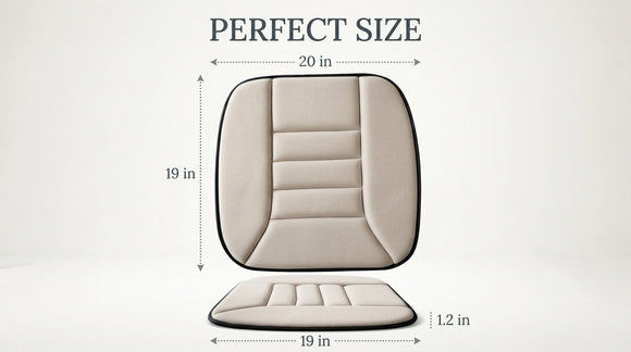 Car Seat Cushion with 1.2inch Comfort Memory Foam Seat Cushion for Car and Office Chair (Gray)