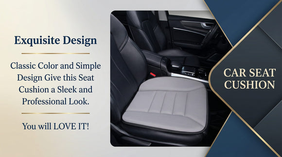 Car Seat Cushion with 1.2inch Comfort Memory Foam Seat Cushion for Car and Office Chair (Gray)