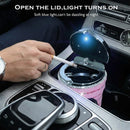 Car Ashtray with Bling Bling Diamond Auto Cigarette Odor Smoke Remover Cylinder Cup Holder With LED Lamp Pink-4