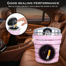 Car Ashtray with Bling Bling Diamond Auto Cigarette Odor Smoke Remover Cylinder Cup Holder With LED Lamp Pink-2
