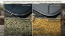Car Seat Cushion Memory Foam Thin Seat Cushion for Car Truck Seat Driver 20x18.5x1.2 Inches Black-3