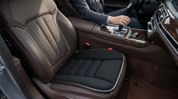 Car Seat Cushion Memory Foam Thin Seat Cushion for Car Truck Seat Driver 20x18.5x1.2 Inches Black