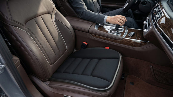 Car Seat Cushion Memory Foam Thin Seat Cushion for Car Truck Seat Driver 20x18.5x1.2 Inches Black