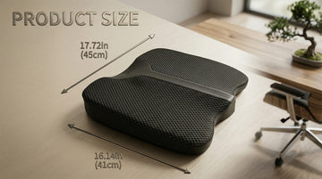 Car Seat Cushion - Comfort Memory Foam Seat Cushion for Car Seat Driver Tailbone (Coccyx) Pain Relief Car Seat Cushions for Driving (Black)