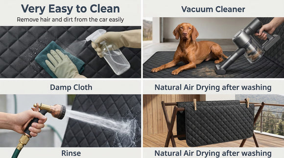 6-in-1 Dog Car Seat Cover for Back Seat Waterproof Dog Car Hammock with Mesh Window Non-Slip Pet Backseat Protector for Cars Trucks and SUVs