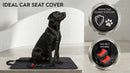 Dog Car Seat Cover Back Seat Cover for Dogs Pet Car Seat Protector Waterproof Bench Car Seat Cover Non-Slip Reat Seat Cover fits Middle Armrest for Most Cars Trucks SUVs - Black-5