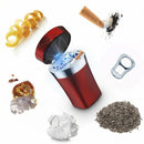 Car Ashtray Auto Ashtray Cigar Electronic Cigarette Lighter Detachable Solar Powered/USB Rechargeable with Lid Blue LED Light for Most Car Cup Holder Home Office (Red)-6