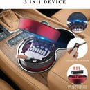 Car Ashtray Auto Ashtray Cigar Electronic Cigarette Lighter Detachable Solar Powered/USB Rechargeable with Lid Blue LED Light for Most Car Cup Holder Home Office (Red)-5