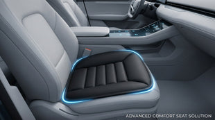 Car Seat Cushion Pad 1.2 Thick Comfort Seat Protector for Car Driver Seat Office Chair Home Use Memory Foam Seat Cushion with Non Slip Bottom 20 x 18.5 Black