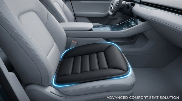 Car Seat Cushion Pad 1.2 Thick Comfort Seat Protector for Car Driver Seat Office Chair Home Use Memory Foam Seat Cushion with Non Slip Bottom 20 x 18.5 Black