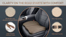 Comfort Memory Foam Seat Cushion for Car Seat Driver Tailbone (Coccyx) Pain Relief Pad for Driving Office Chair (Beige)-5
