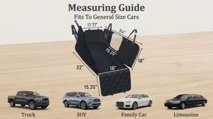 Dog Car Seat Cover with Mesh Window 100% Waterproof Pet Seat Cover for Back Seat Scratchproof Dog Hammock for Cars Trucks SUVs Jeeps Black