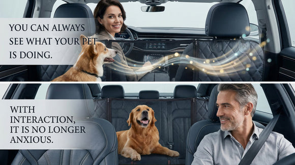 Dog Seat Cover for Back Seat 100% Waterproof with Mesh Window Scratch Prevent Anti-slip Dog Car Hammock Standard