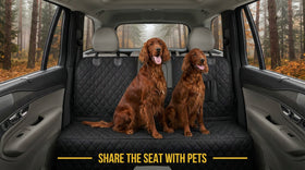 Dog Seat Cover for Back Seat 100% Waterproof with Mesh Window Scratch Prevent Anti-slip Dog Car Hammock Standard