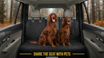 Dog Seat Cover for Back Seat 100% Waterproof with Mesh Window Scratch Prevent Anti-slip Dog Car Hammock Standard