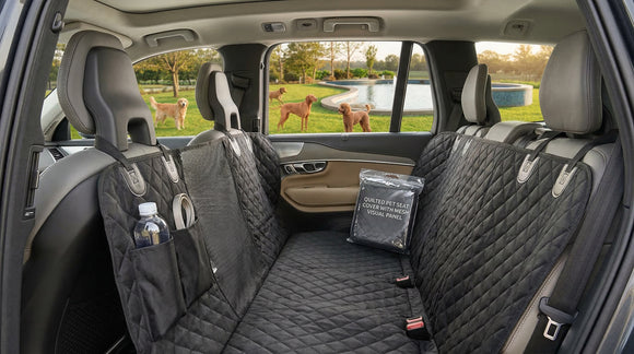 Dog Seat Cover for Back Seat 100% Waterproof with Mesh Window Scratch Prevent Anti-slip Dog Car Hammock Standard