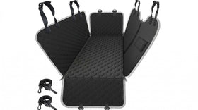Dog Car Seat Cover for Back Seat 2025 Upgraded 600D Heavy Duty Waterproof & Scratch-Resistant Dog Hammock for Car Back Seat Pet Cover for Dogs with Sedan Trucks and SUVs Standard Black