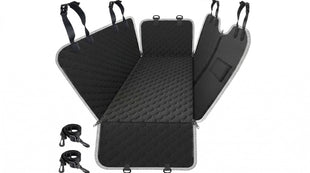 Dog Car Seat Cover for Back Seat 2025 Upgraded 600D Heavy Duty Waterproof & Scratch-Resistant Dog Hammock for Car Back Seat Pet Cover for Dogs with Sedan Trucks and SUVs Standard Black